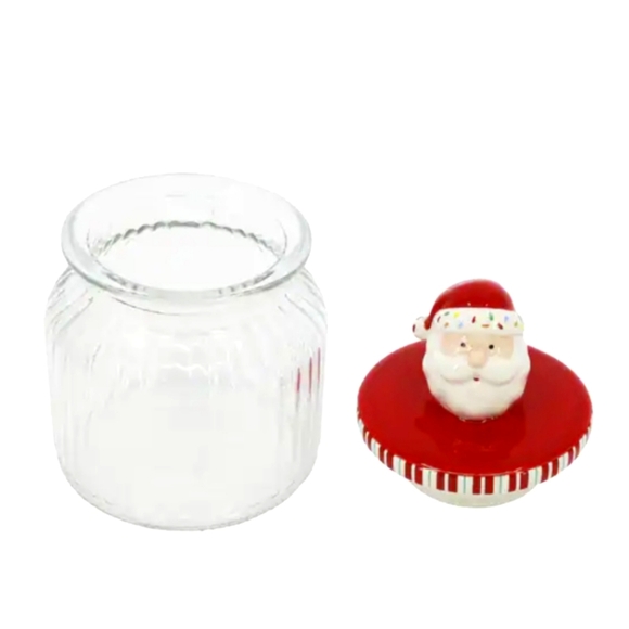NEW Ashland Glass Container with Santa Lid - Picture 5 of 5